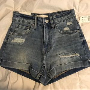PacSun high waist denim mom shorts